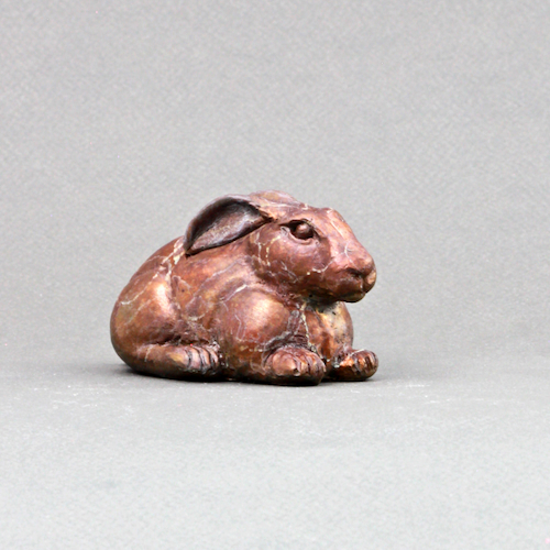 FL153 Rabbit Bronze 4x2x2 $375 at Hunter Wolff Gallery